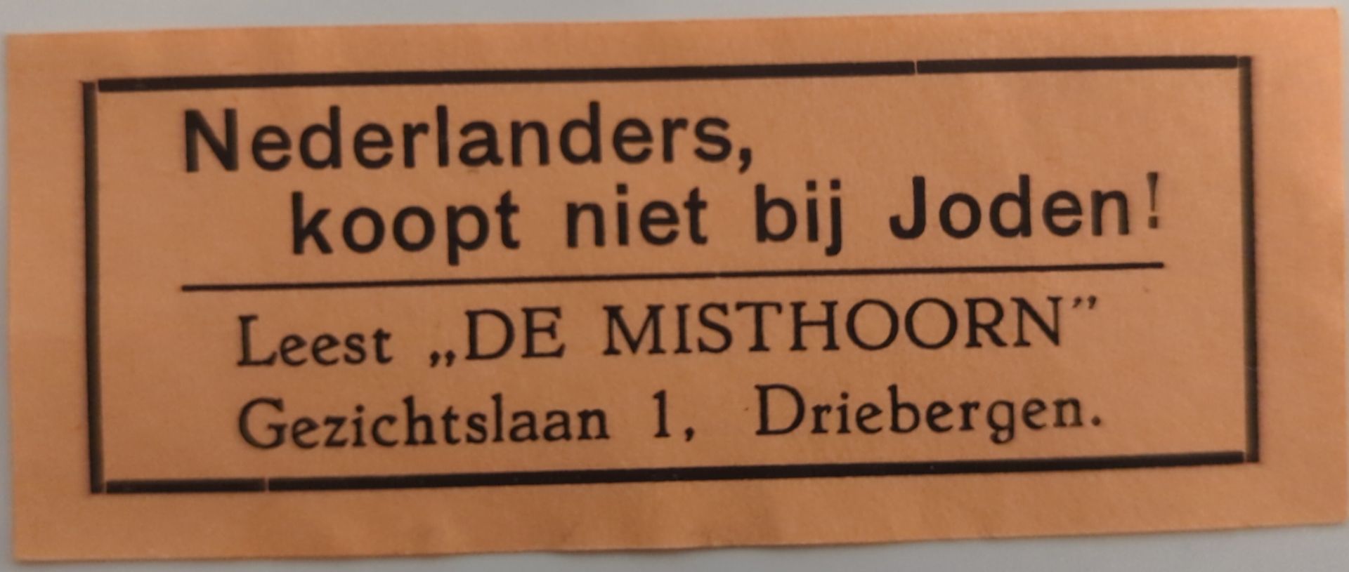 Tweede Wereldoorlog  antisemitisch document