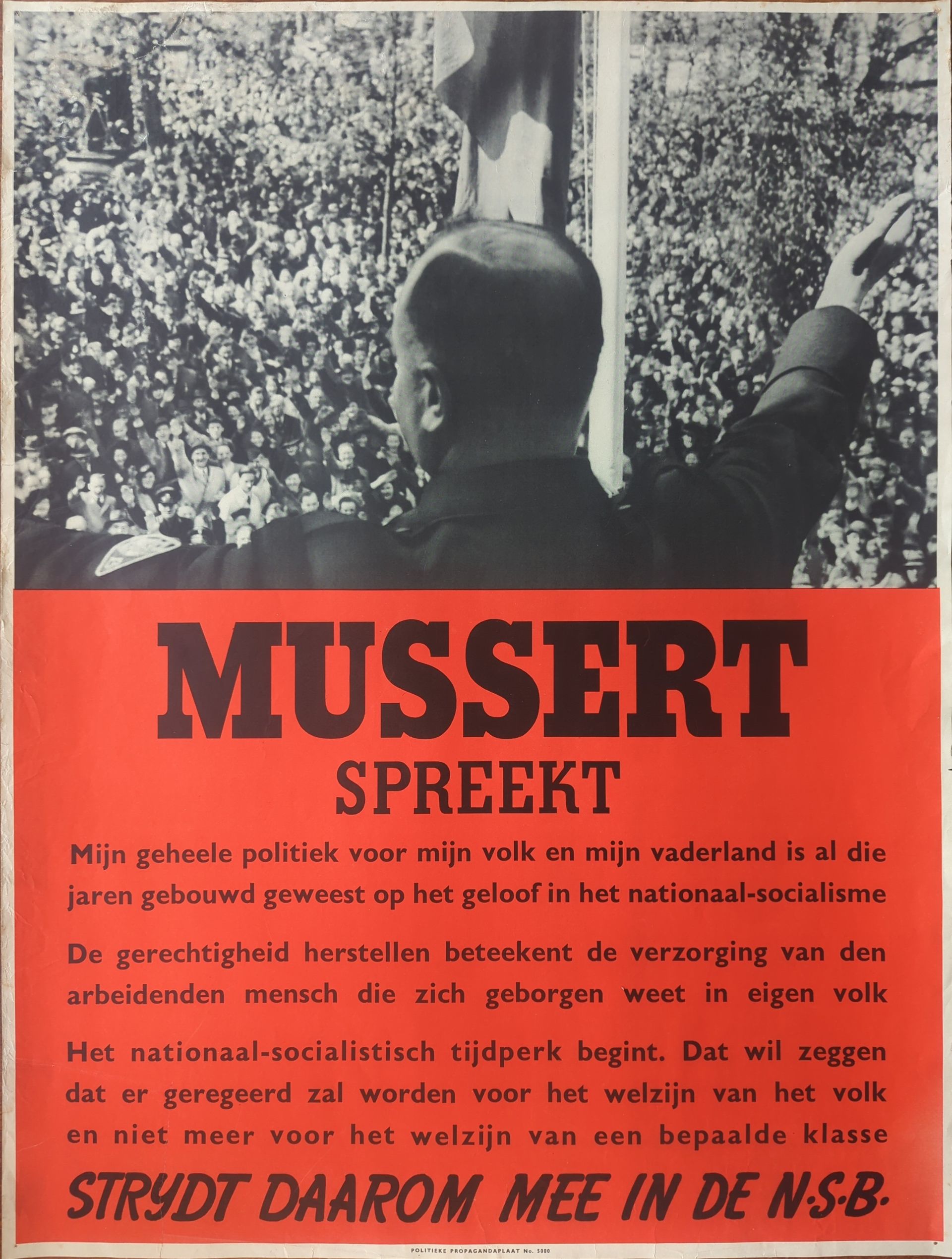 NSB poster Mussert spreekt