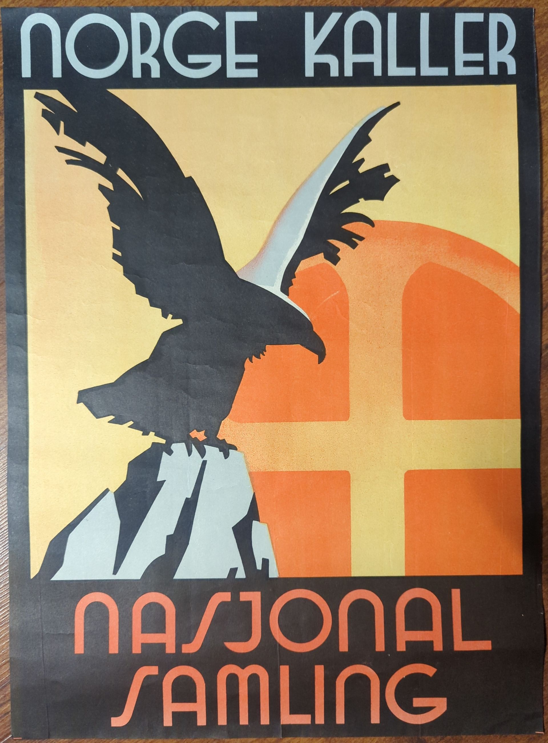 Original WWII propaganda poster “Norge kaller” (Norway, 1940–45) – authentic example – for sale