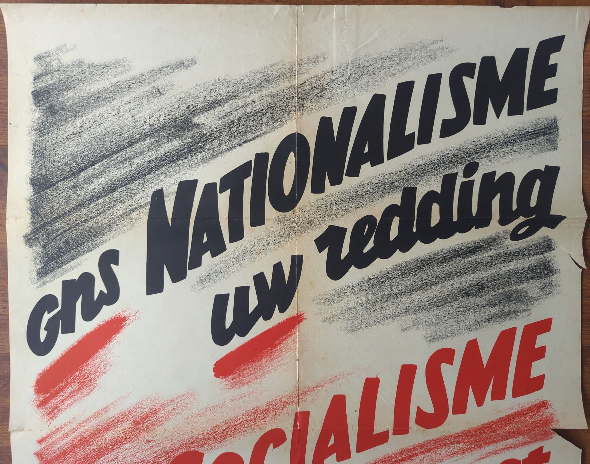 Tweede Wereldoorlog Propaganda / collaboratie poster NSB nederland