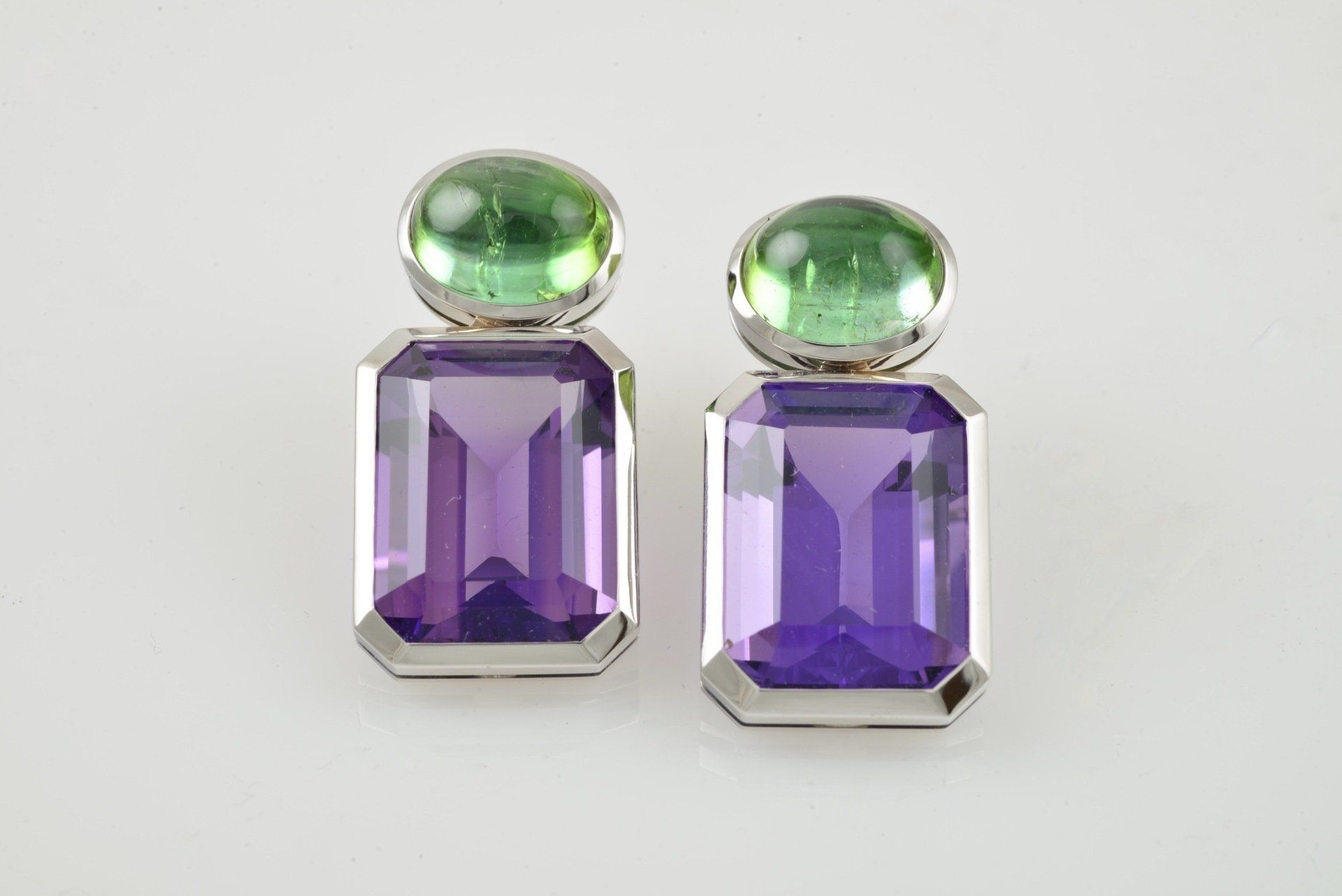 Amethyst-Turmalin Ohrringe