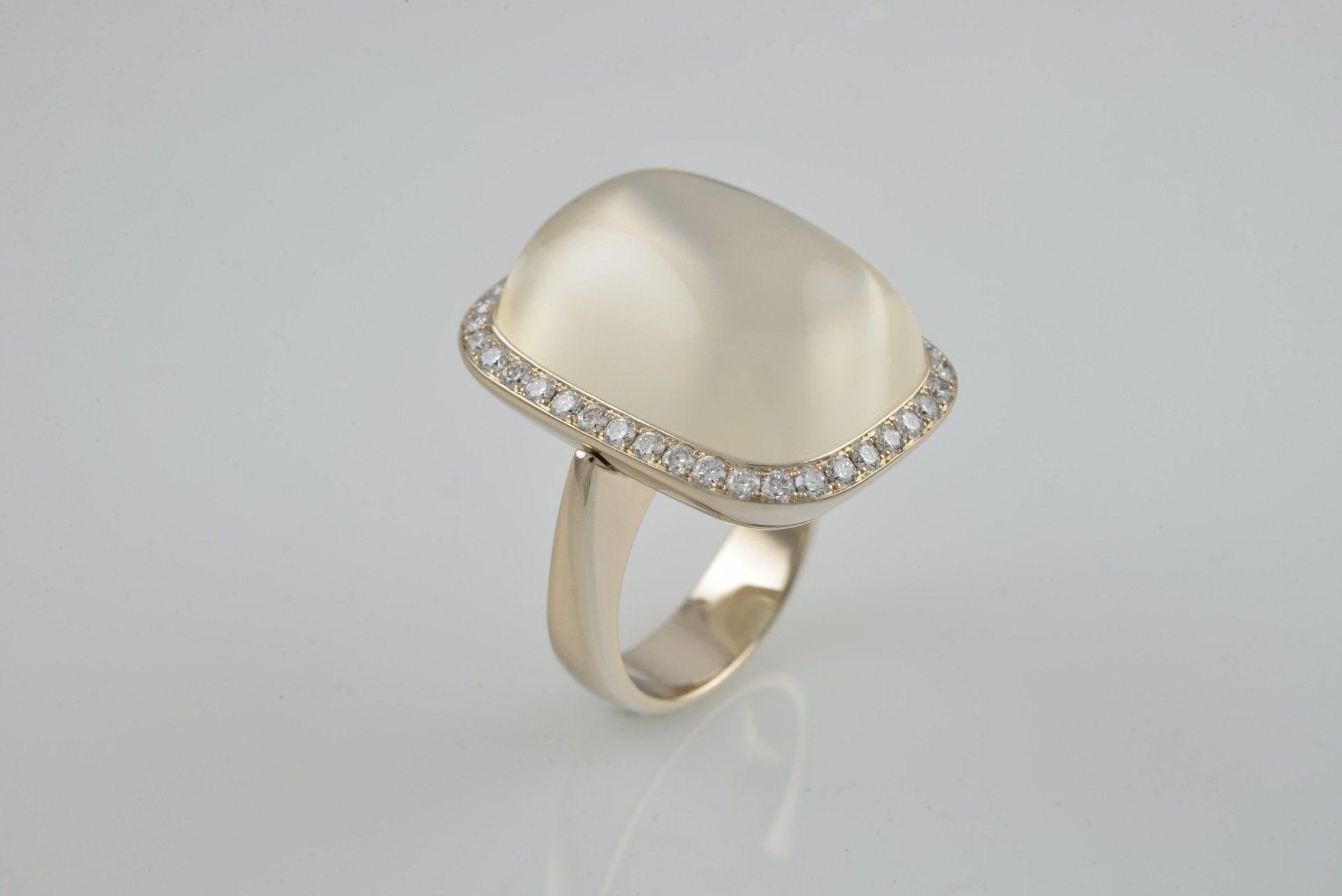 Mondstein-Brillanten Ring
