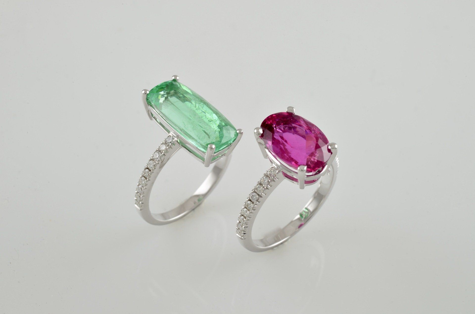 Turmaline-Brillanten Ring