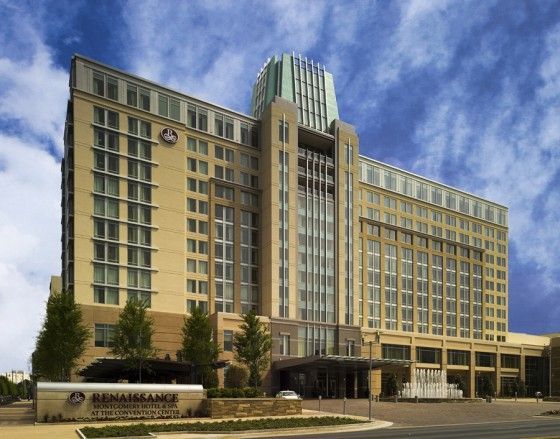a large building with a sign that says renaissance on it
