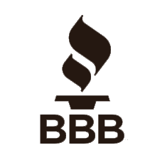 The Better Business Bureau (BBB) logo, featuring a black stylized flame icon above the letters 