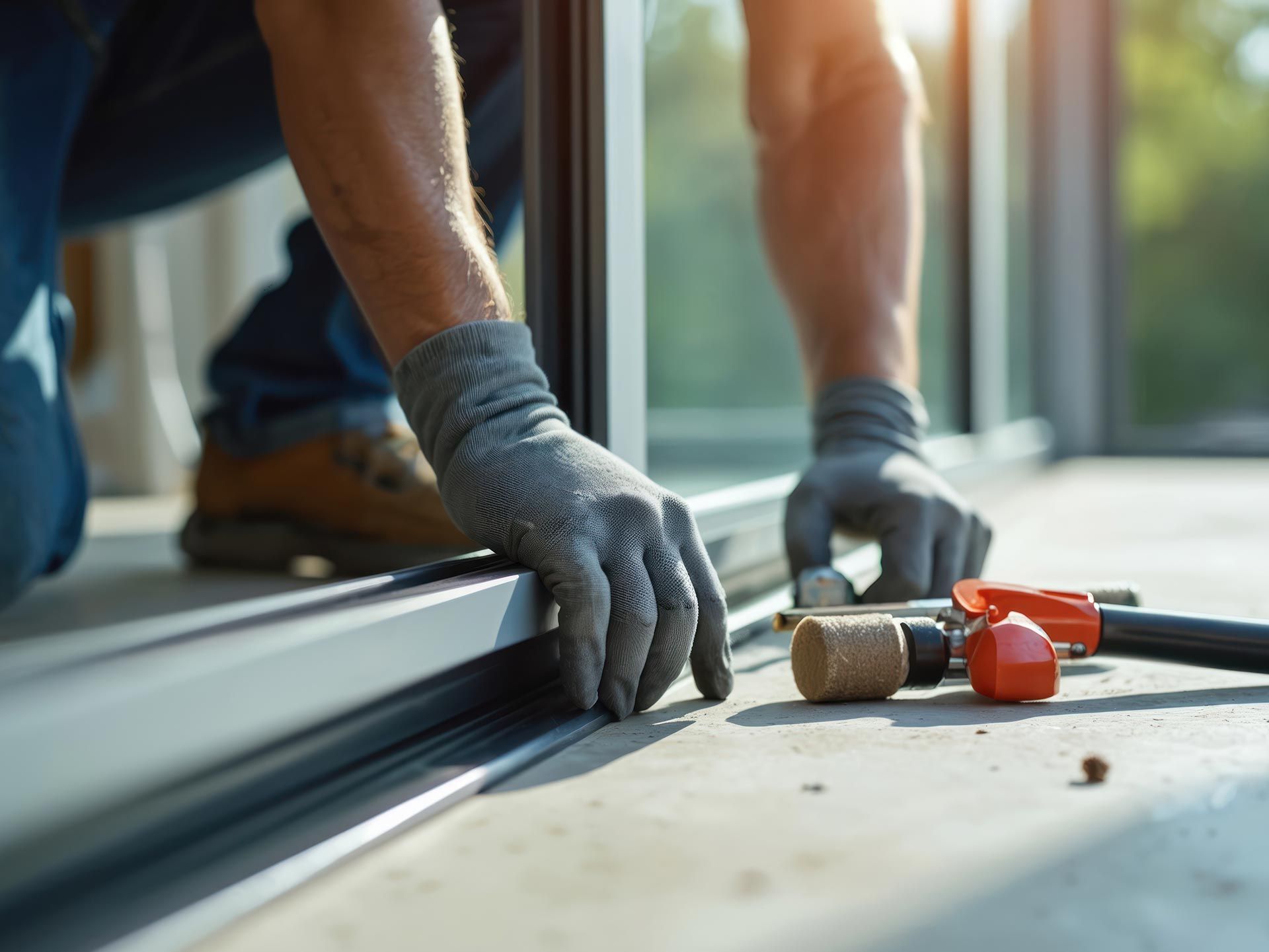 Installing sliding glass door Installing sliding glass door