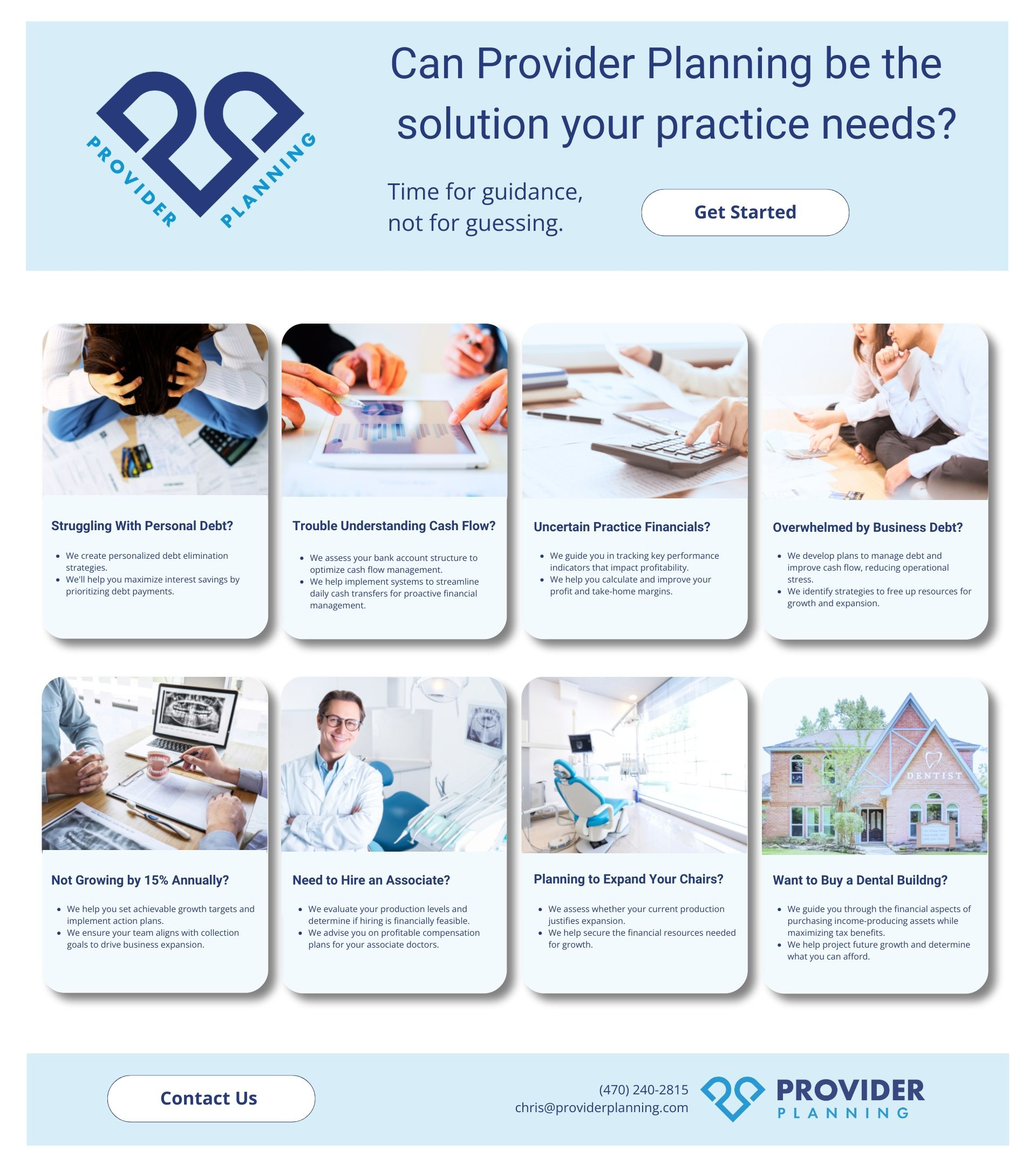 A blue and white diagram that says do you want provider planning
