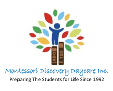 Montessori Discovery Daycare Inc. A logo for montessori discovery daycare inc. preparing the students for life since 1992