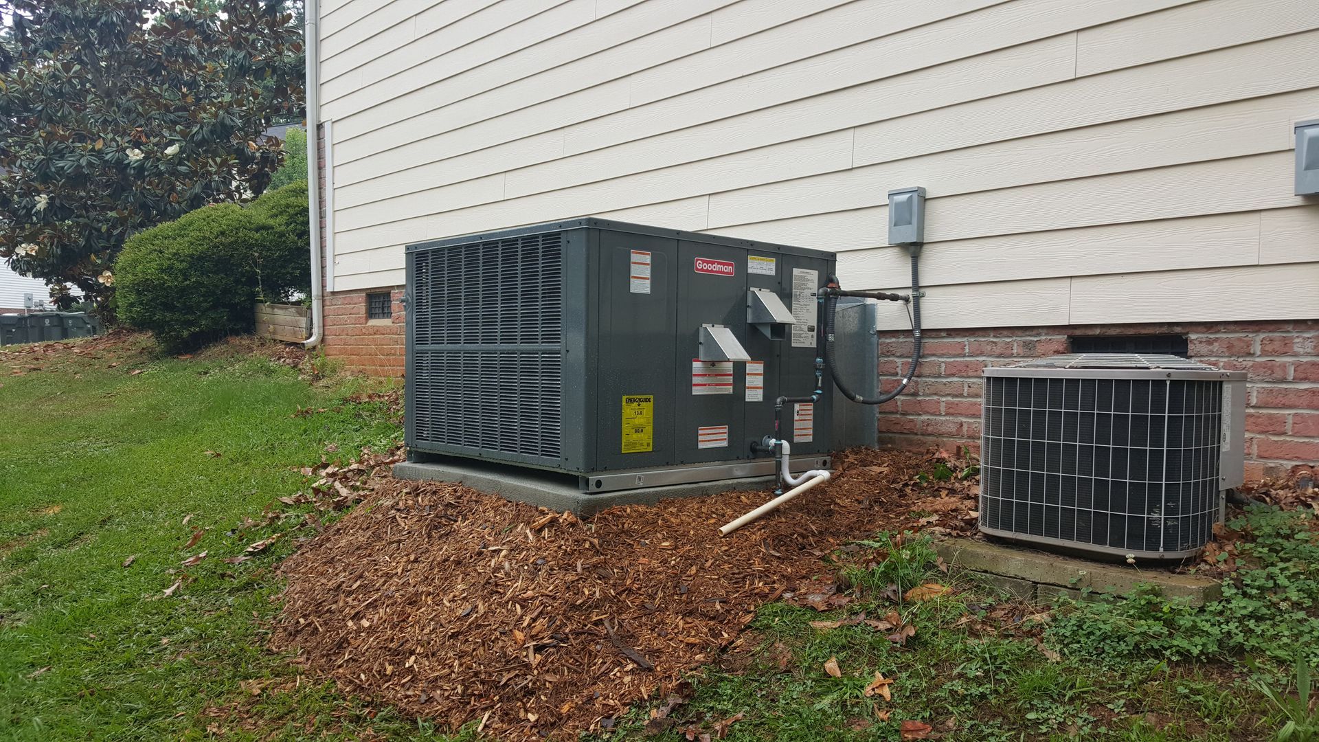 Two outdoor HVAC units in Wake County, NC
