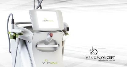A venus concept machine is sitting on a white surface.