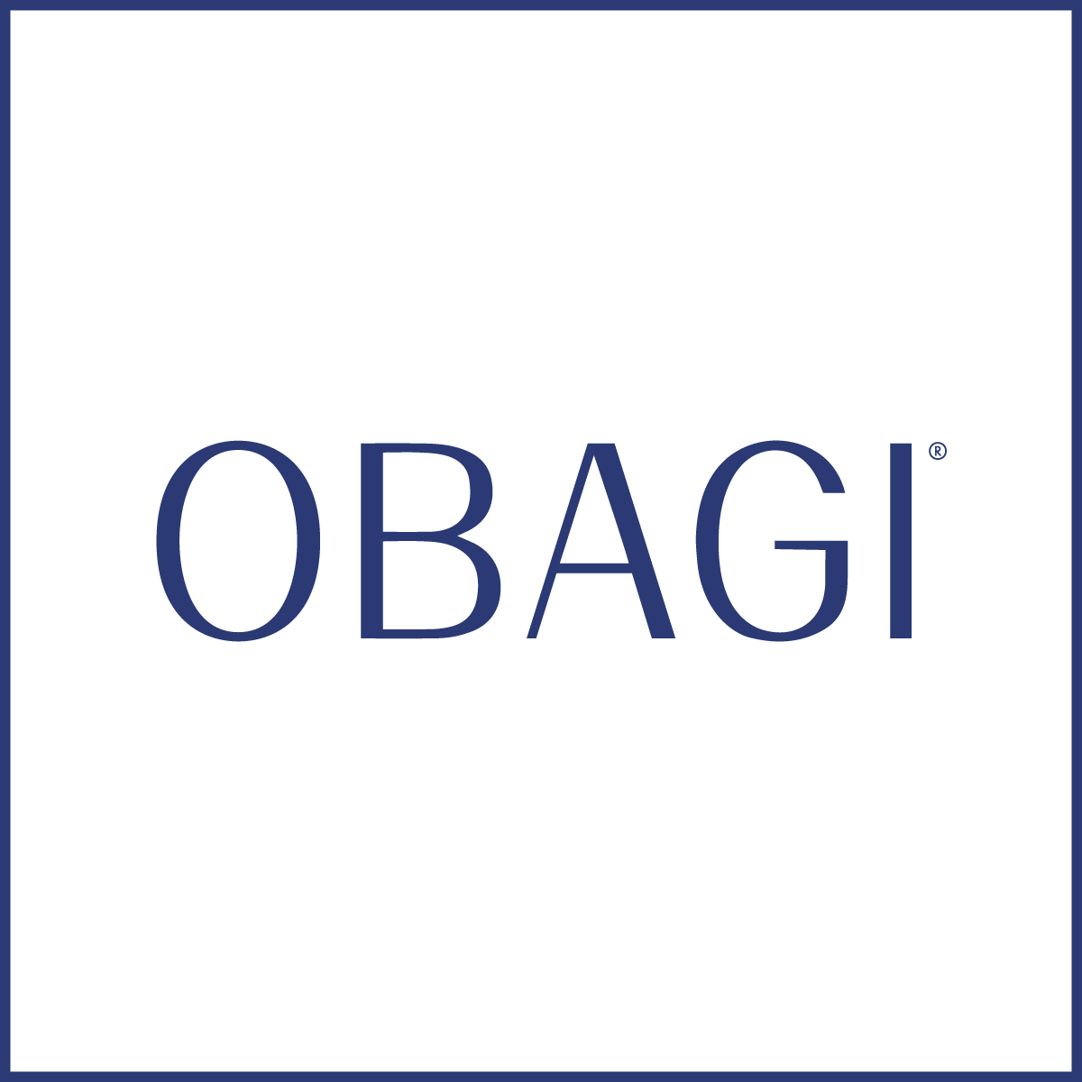 The obagi logo is in a square on a white background.