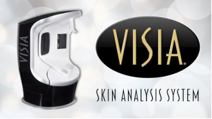 A black and white visia skin analysis system