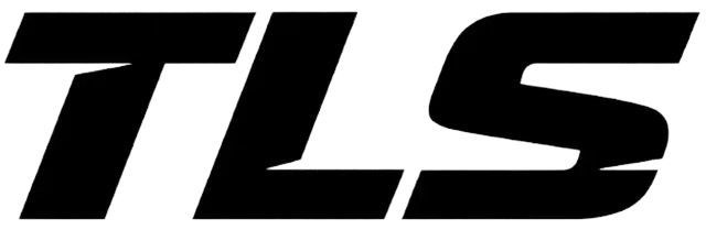 Black stylized TLS logo on a white background