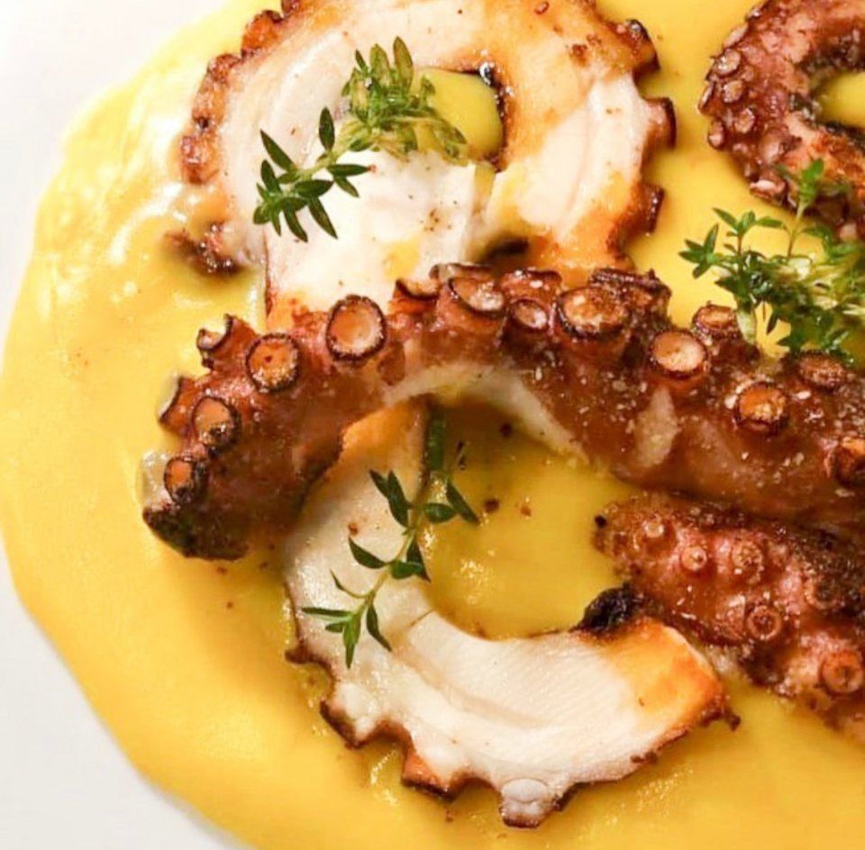 Polpo con crema di patate