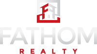 The logo for rise realty is red and white.