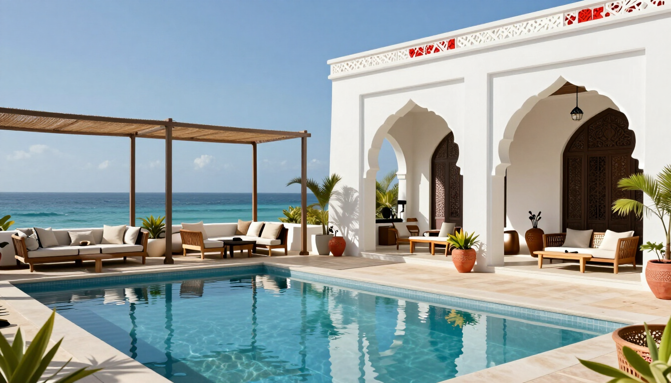 Private rooftop pools at a luxury coastal residence in Watamu
