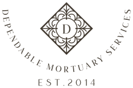 Dependable Mortuary Services text logo.
