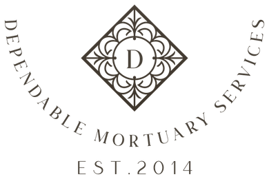 Dependable Mortuary Services text logo.