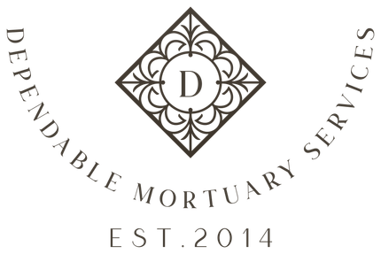 Dependable Mortuary Services text logo.