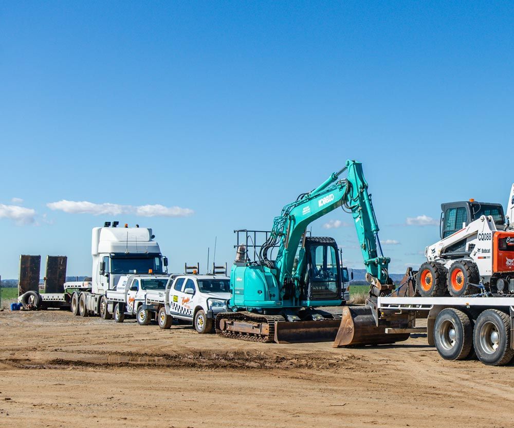 Heavy machinery on construction site