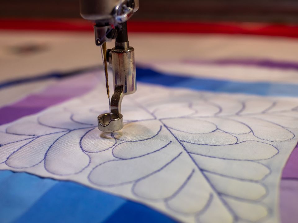 quilting machine needle close up