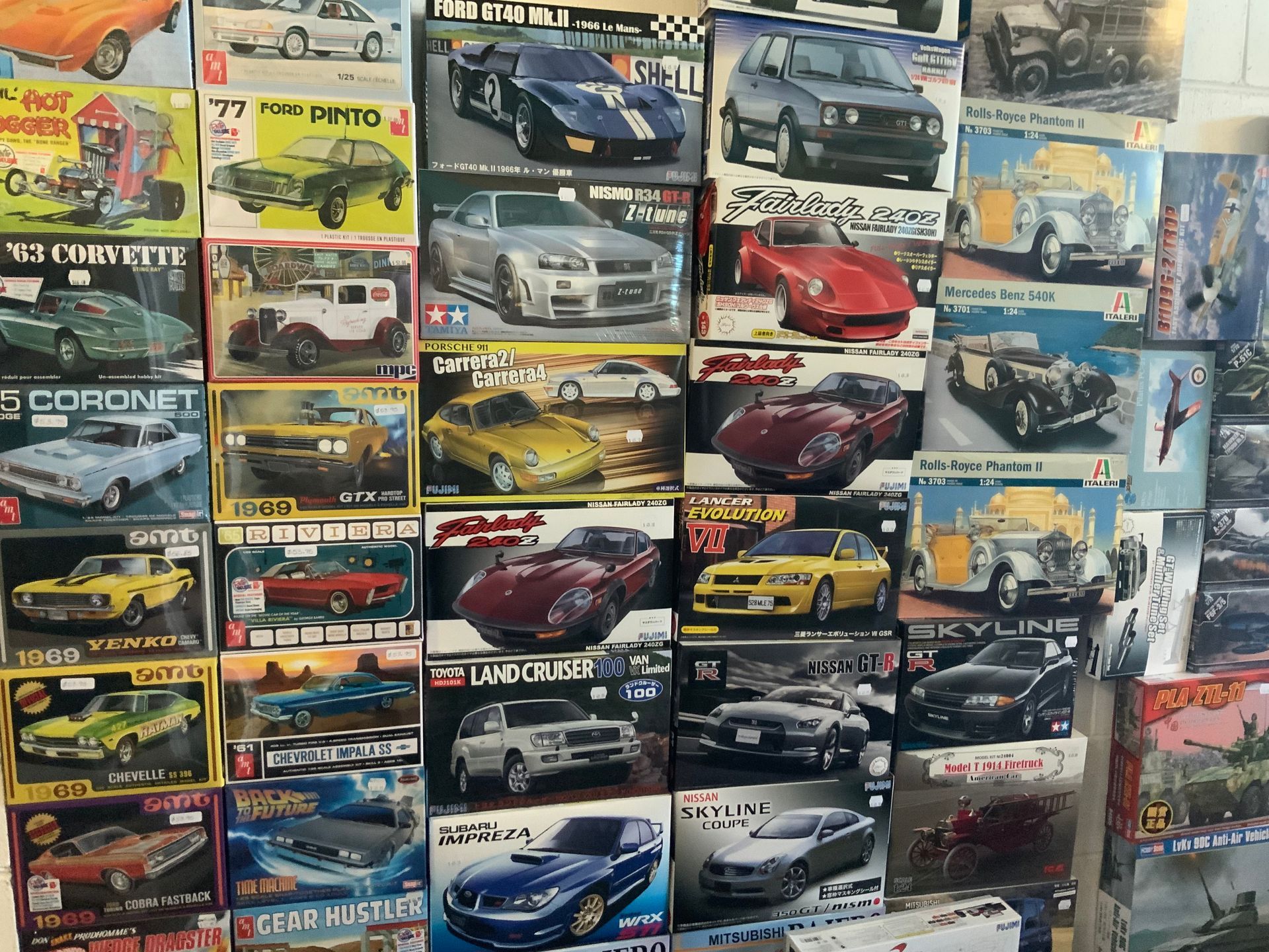 Rows of Model Car Boxes, Various Makes — Central Western Communications in Emerald, QLD