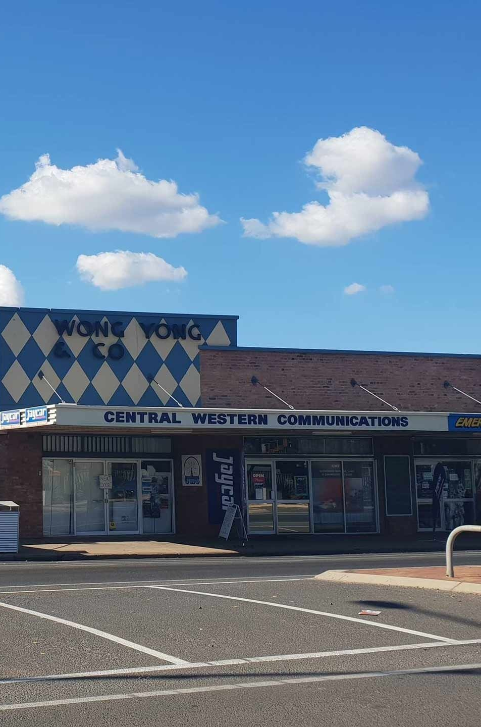 Buildings on a Sunny Street — Central Western Communications in Emerald, QLD