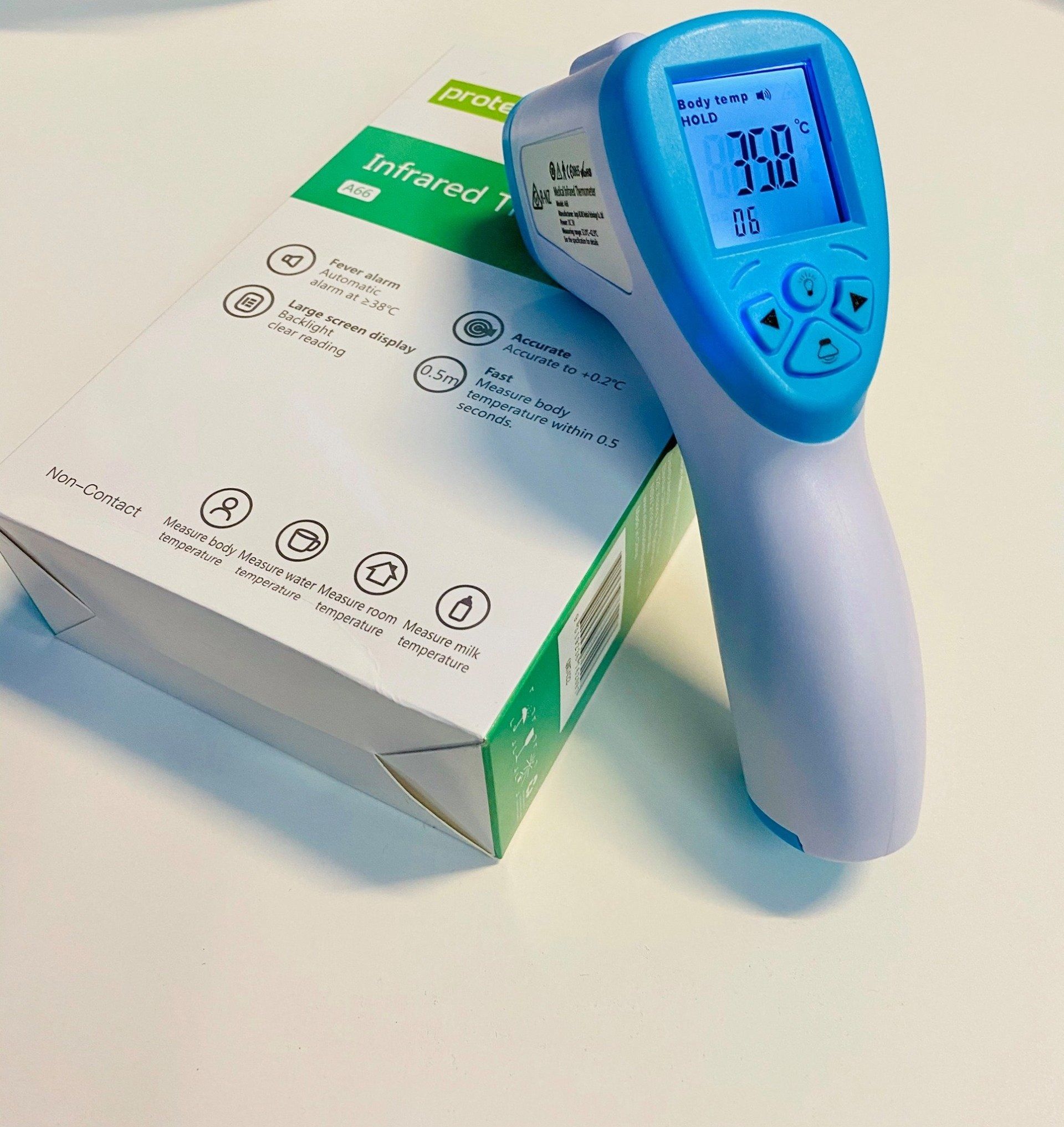 Digital Infrared Thermometer Displays 35.9 Degrees Celsius — Central Western Communications in Emerald, QLD