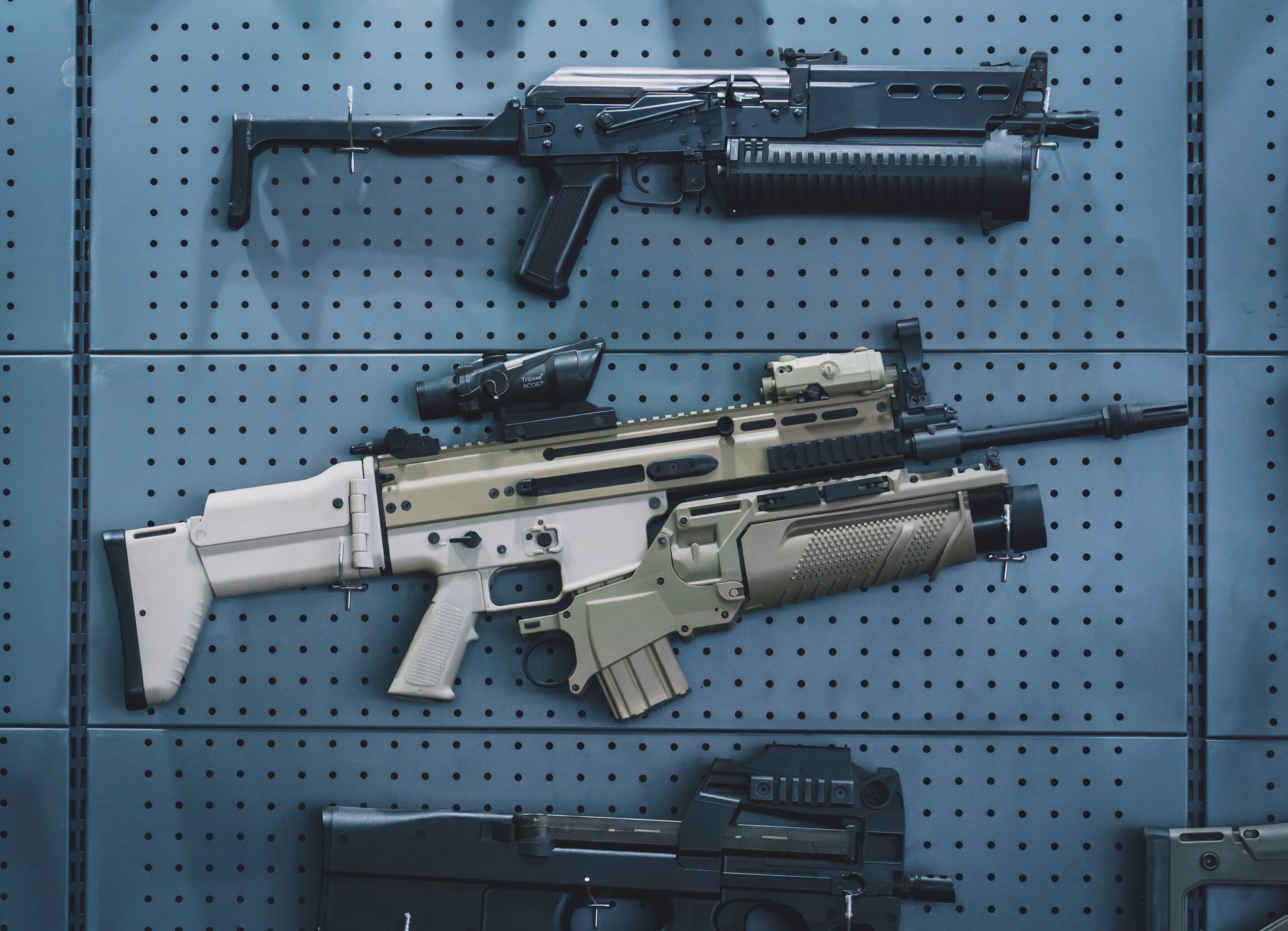 Weapons on a Pegboard — Central Western Communications in Emerald, QLD
