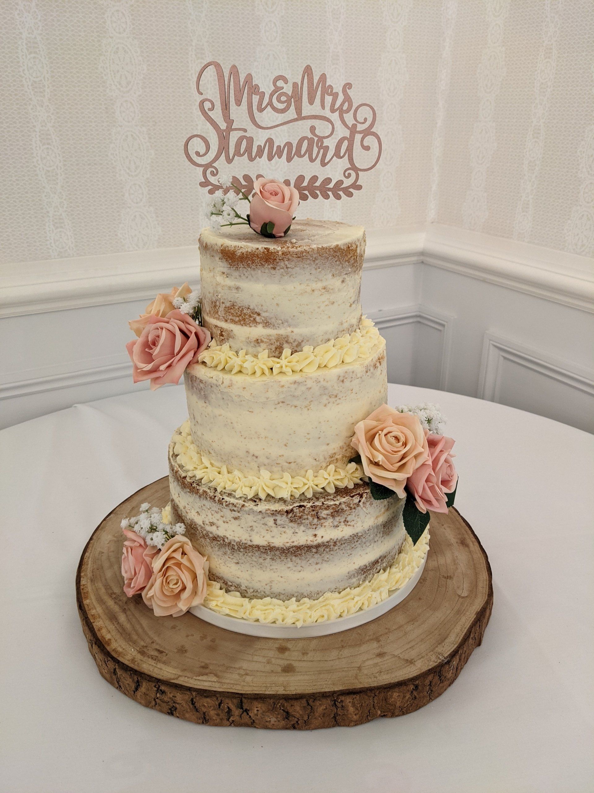Willow Cakes Ashford natural naked wedding cake