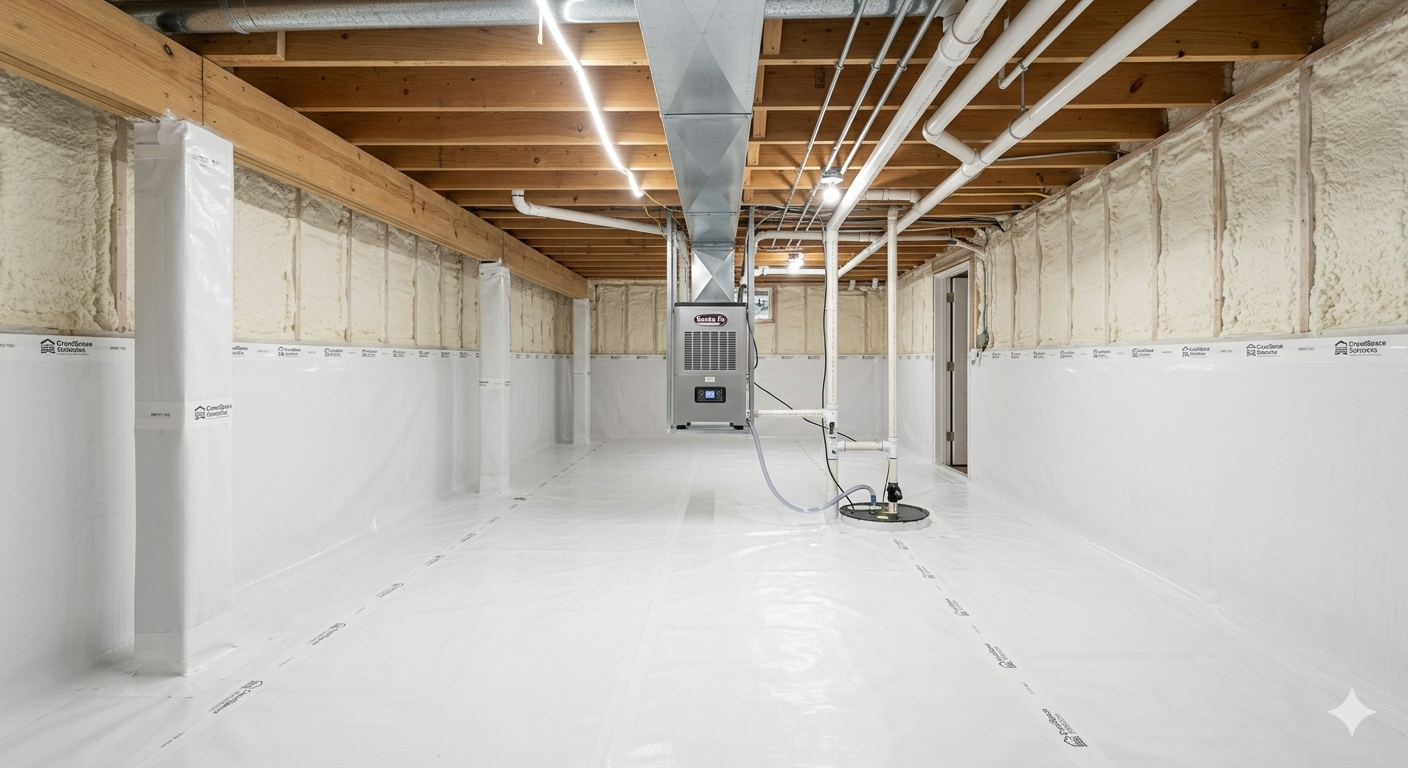 completed crawl space encapsulation