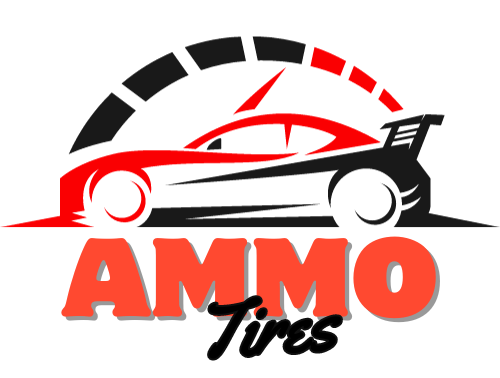 Logo: red and black race car with speedometer arc above, 