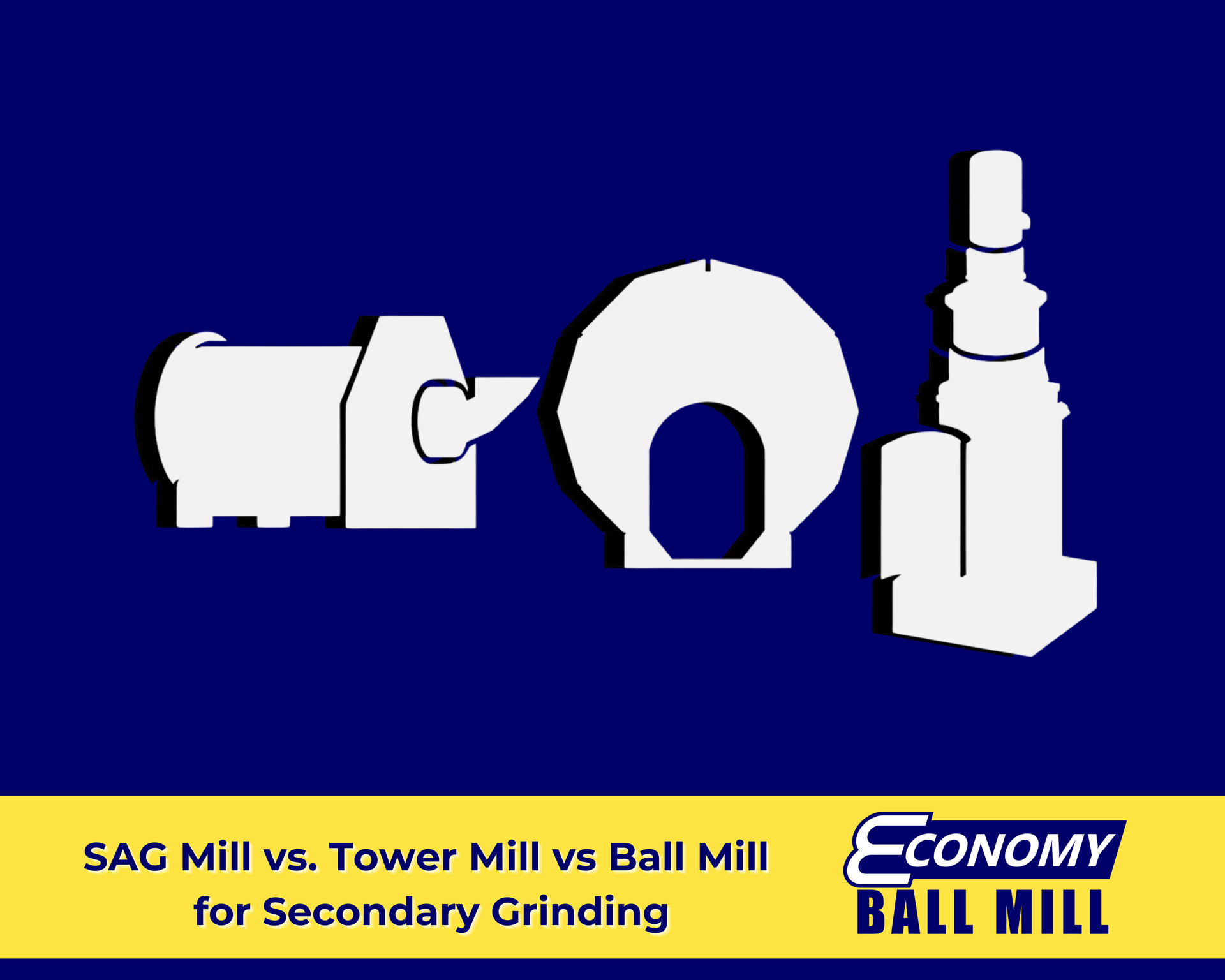 A ball mill, SAG mill, and tower mill compared for mineral grinding at Economy Ball Mill near Tolles