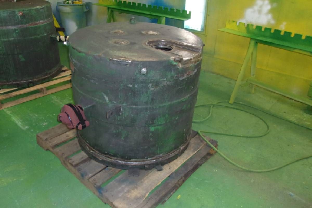 An Attritor Mill Barrel being rebuilt