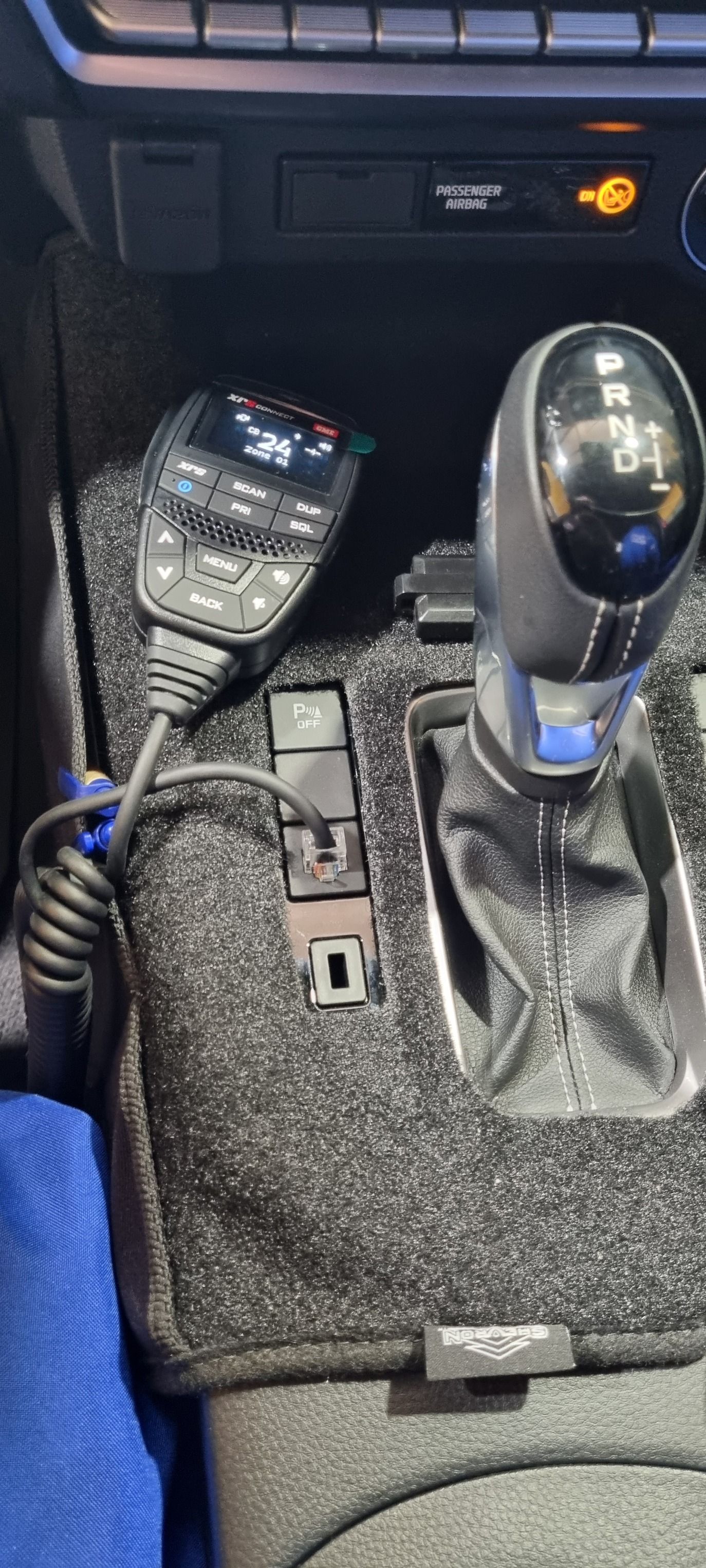 Interior of A Vehicle. a Cb Radio and Gear Shift Are Visible — Sparky's 4x4 In Muswellbrook, NSW