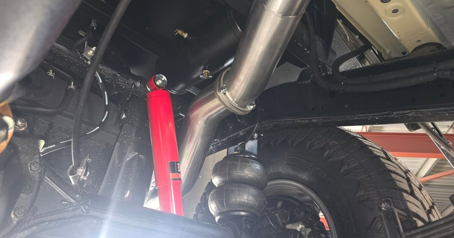 Close-up of a Vehicle's Suspension System in Tamworth