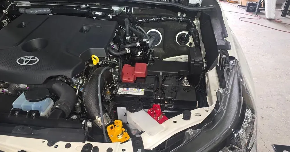 Engine Compartment of a Toyota Vehicle — Sparky's 4x4 Auto Electrical In Taminda, NSW