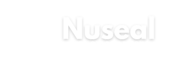 Nuseal Auto Glass Arizona The word nuseal is written in white on a white background.