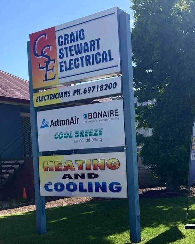 A Large Sign Outside Craig Stewart Electrical Business — Craig Stewart Electrical in East Wagga Wagga, NSW