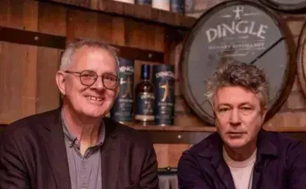 Thom Palmen and Aidan Gillen at the Dublin launch of The Dingle Distillery International Film Festival