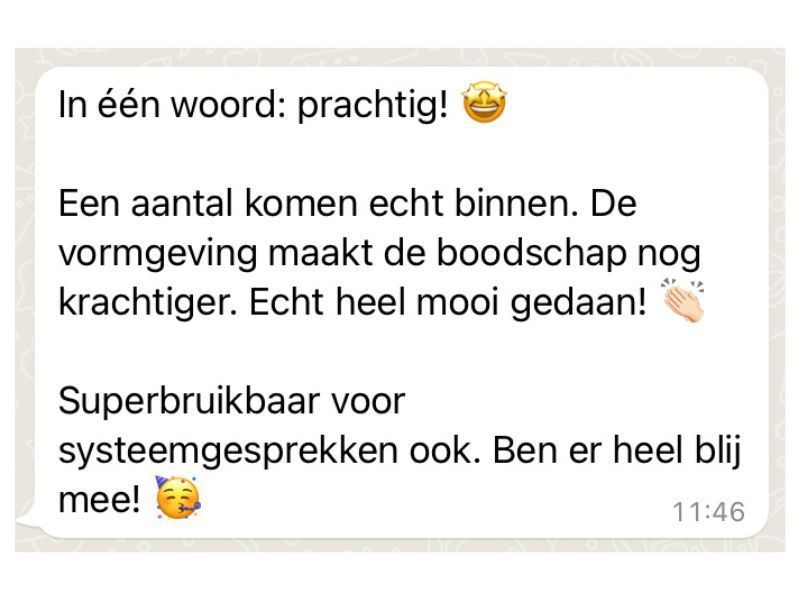 Bericht van een ouder over het kaartendeck