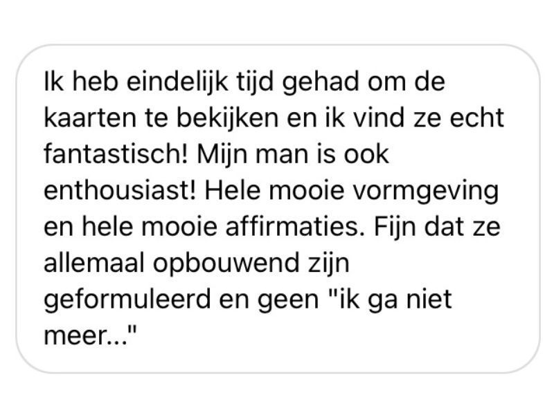 Bericht van een ouder over het kaartendeck