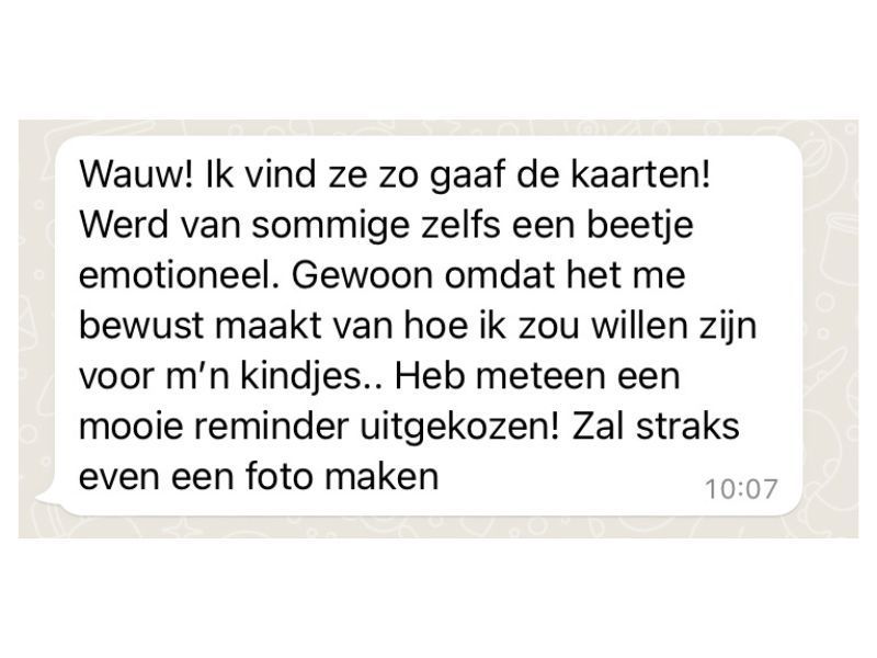 Bericht van een ouder over het kaartendeck