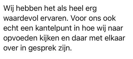 Bericht van een ouder