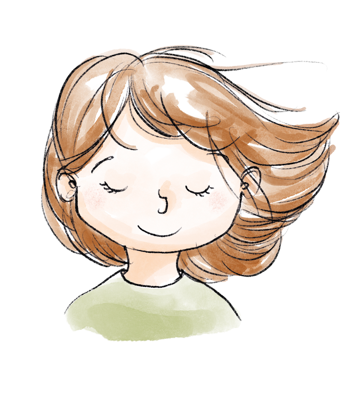 Illustratie van een kalm slapend kind, blog over samenslapen en hechting