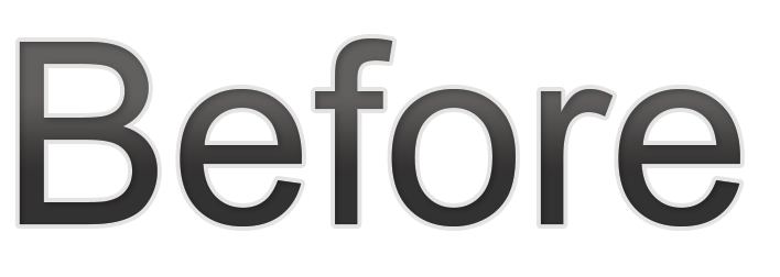 Word “Before” in large black text on a light gray background
