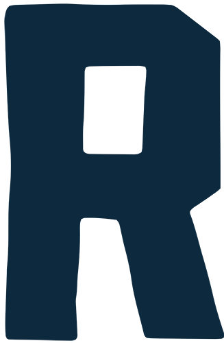 Dark blue letter