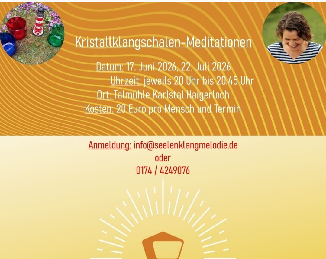 Klangschalen Meditation mit Stefanie Treiber im Seminarraum Talmühle