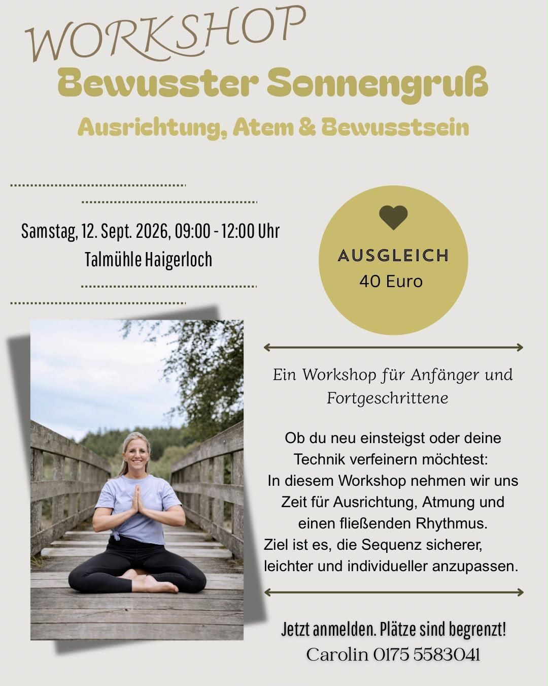 Yoga und Energie im Seminarraum Talmühle