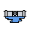 A pixel art illustration of a pipe with water coming out of it.